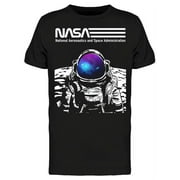 NASA Mens Graphic Tee - Space Administration Astronaut - Regular Fit 100% Cotton