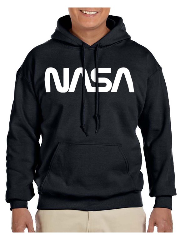 NASA Mens' Space Fashion Logo Pocket Sweatshirt Hoodie Pullover