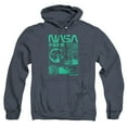 thumbnail image 1 of NASA Mono Collage Unisex Adult Pull-Over Heather Hoodie, Navy Heather, Medium, 1 of 3
