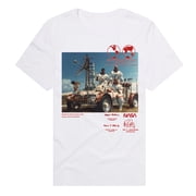 NASA Moon Buggy Unisex Adult Premium T Shirt Large White
