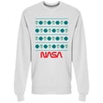 thumbnail image 1 of NASA NASA Alien And Planets Winter Pattern Graphic Men White Sweatshirt, Male XX-Large, 1 of 4