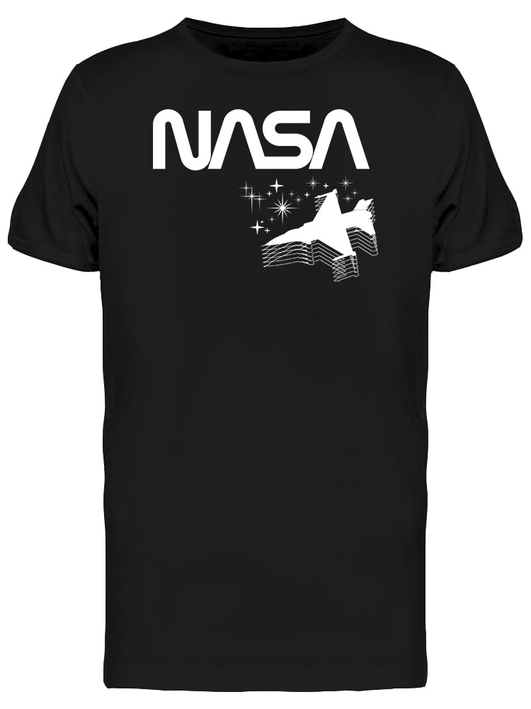 NASA NASA Space White Rocket Sketch Graphic Men Black T-Shirt, Male ...