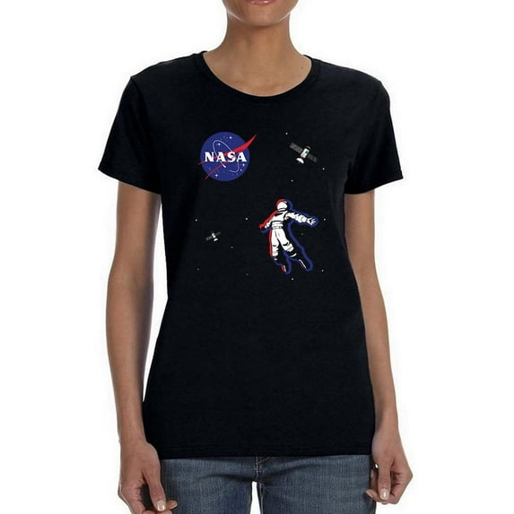 NASA Nasa 3D Astronaut Shaped T-Shirt Women -NASA Designs, Female XX-Large