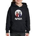 thumbnail image 1 of NASA Nasa Astronaut Duo Over Moon Hoodie Juniors -NASA Designs,  Small, 1 of 4