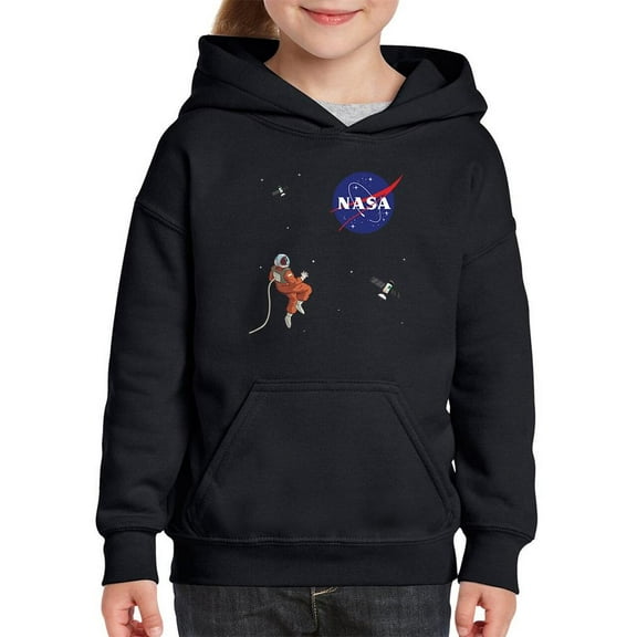 NASA Nasa Astronaut Floating Hoodie Juniors -NASA Designs,  x-Large