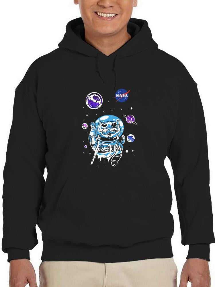 NASA Nasa Astronaut Kitten W Planets Hoodie Men -NASA Designs, Male 5X ...