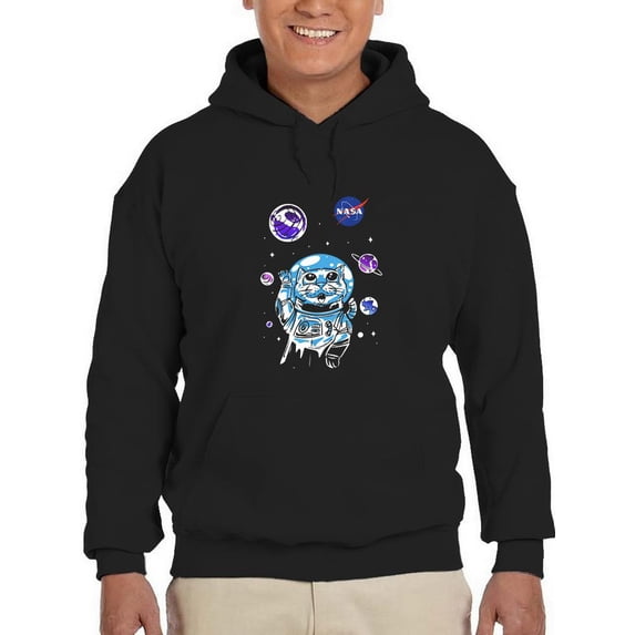 NASA Nasa Astronaut Kitten W Planets Hoodie Men -NASA Designs, Male ...