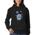 thumbnail image 1 of NASA Nasa Astronaut Kitten W Planets Hoodie Women -NASA Designs, Female XX-Large, 1 of 4