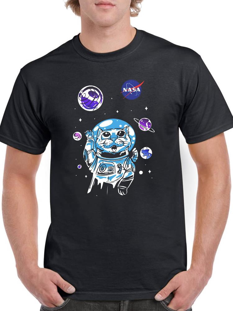 NASA Nasa Astronaut Kitten W Planets T-Shirt Men -NASA Designs, Male 3X ...