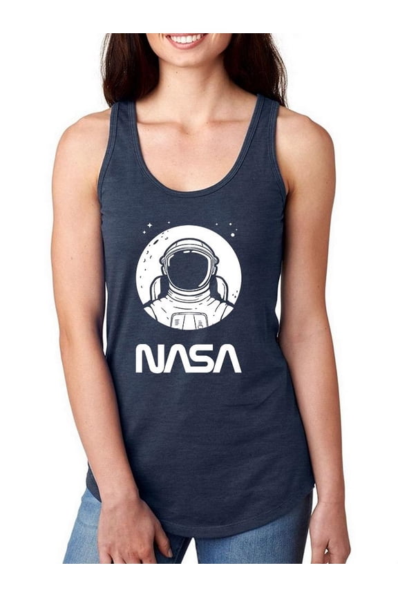 Astronaut Over Moon Racerback Tank Women -NASA Designs, Female Medium