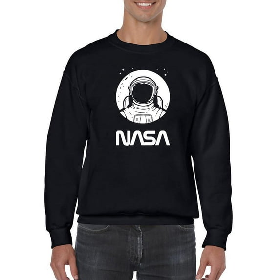 NASA Nasa Astronaut Over Moon Sweatshirt Men -NASA Designs, Male Large