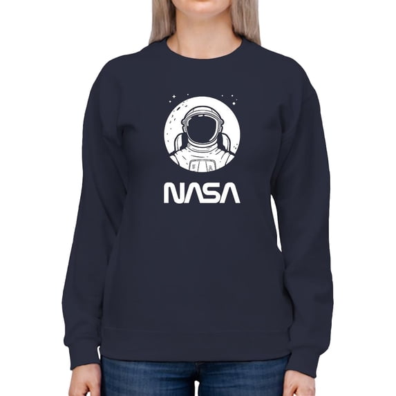 NASA Nasa Astronaut Over Moon Sweatshirt Women -NASA Designs, Female XX-Large