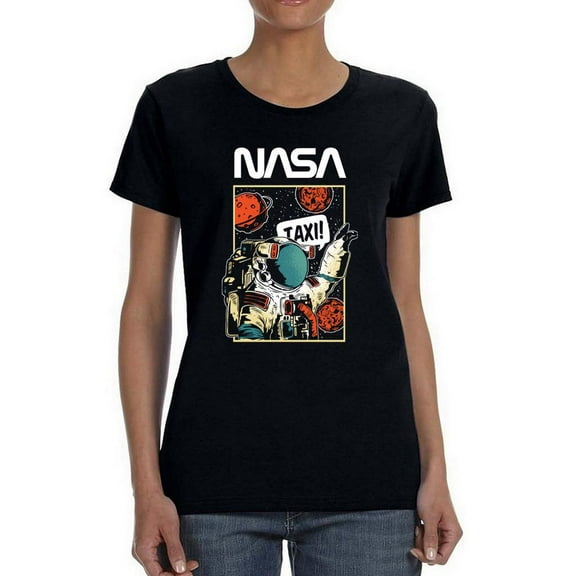 NASA Nasa Astronaut Portrait Taxi Shaped T-Shirt Women -NASA Designs, Female Medium