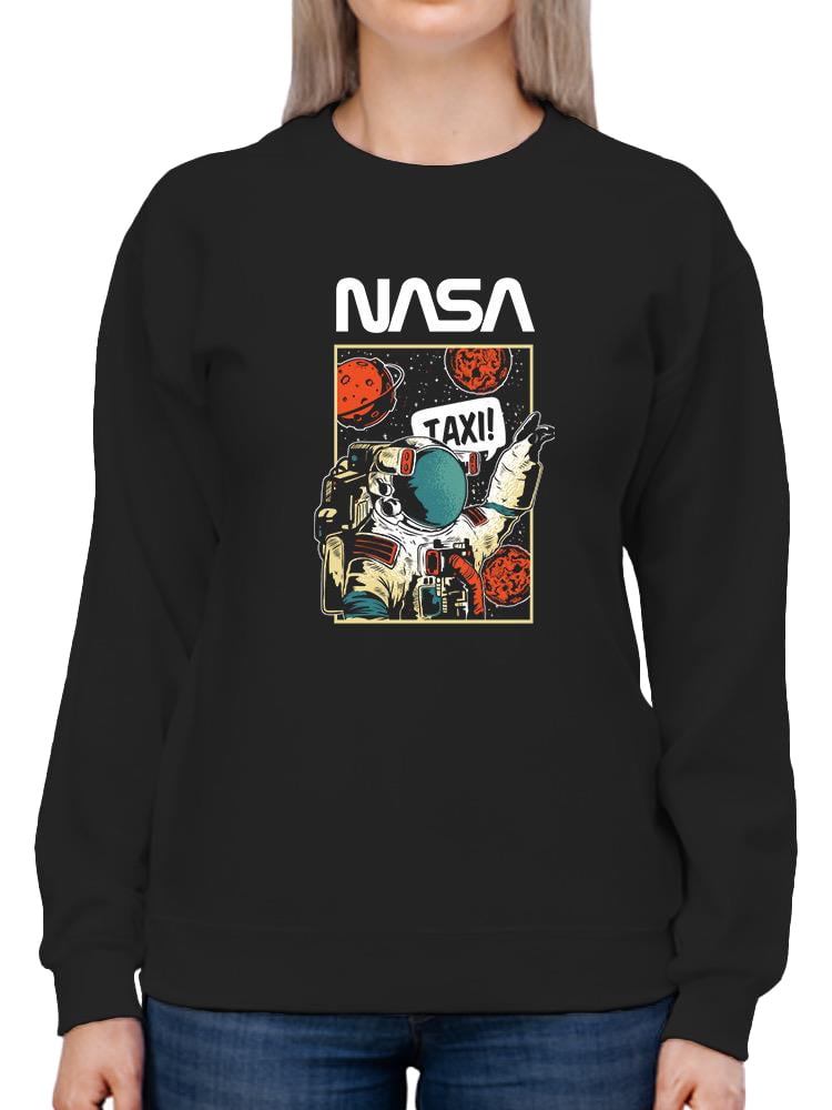 Pattern Print Astronaut Women's Sweatshirt