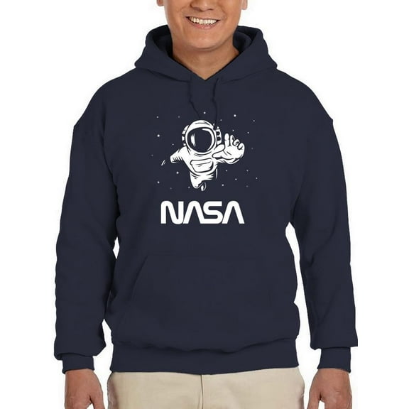 NASA Nasa Astronaut Reaching Camera Hoodie Men -NASA Designs, Male Small