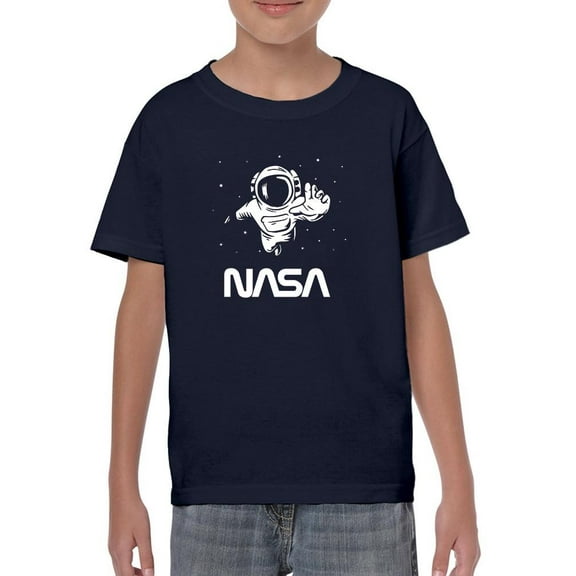 NASA Nasa Astronaut Reaching Camera T-Shirt Juniors -NASA Designs,  x-Small