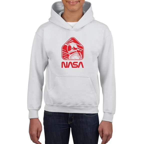 NASA Nasa Astronaut Red Sign Hoodie Juniors -NASA Designs,  Large
