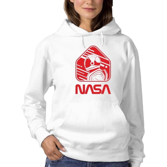 NASA Nasa Astronaut Red Sign Hoodie Women -NASA Designs, Female XX-Large