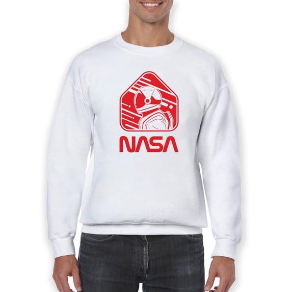 NASA Nasa Astronaut Red Sign Sweatshirt Men -NASA Designs, Male XX-Large