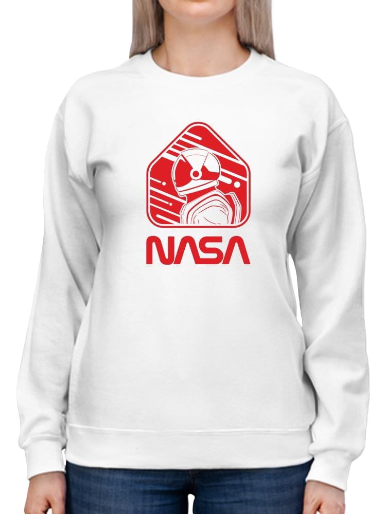NASA Nasa Astronaut Red Sign Sweatshirt Women -NASA Designs, Female ...