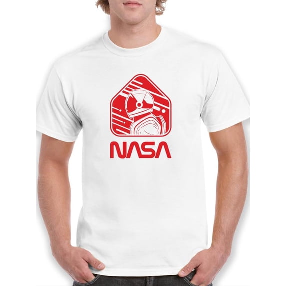 NASA Nasa Astronaut Red Sign T-Shirt Men -NASA Designs, Male 3X-Large