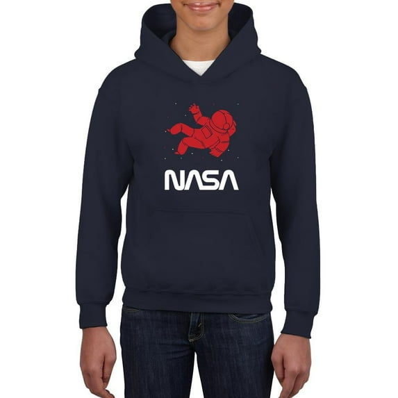 NASA Nasa Astronaut Silhouette Hoodie Juniors -NASA Designs, Medium