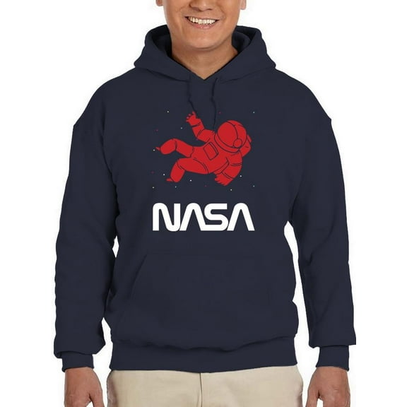 NASA Nasa Astronaut Silhouette Hoodie Men -NASA Designs, Male 4X-Large