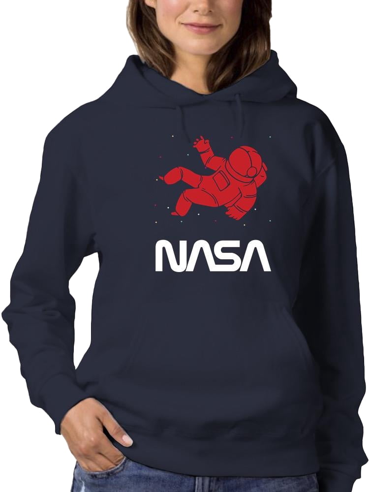 NASA Nasa Astronaut Silhouette Hoodie Women -NASA Designs, Female 3X ...