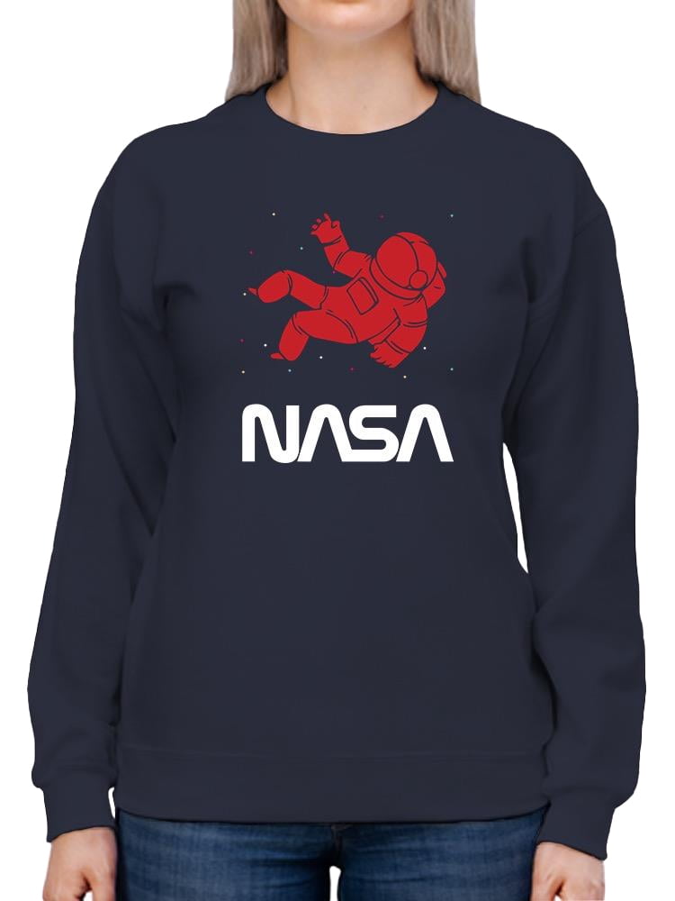 NASA Nasa Astronaut Silhouette Sweatshirt Women -NASA Designs, Female ...