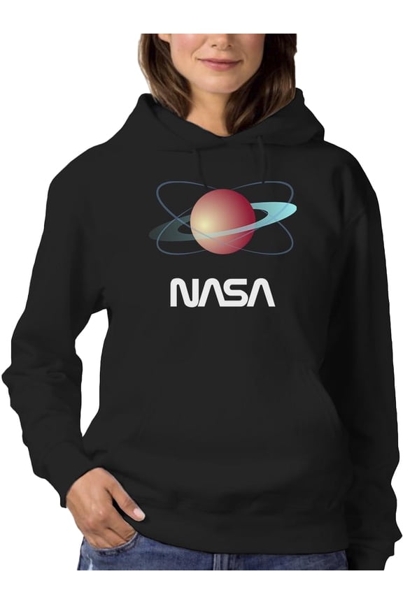 Atom Like Planet Hoodie Women -NASA Designs, Female Medium