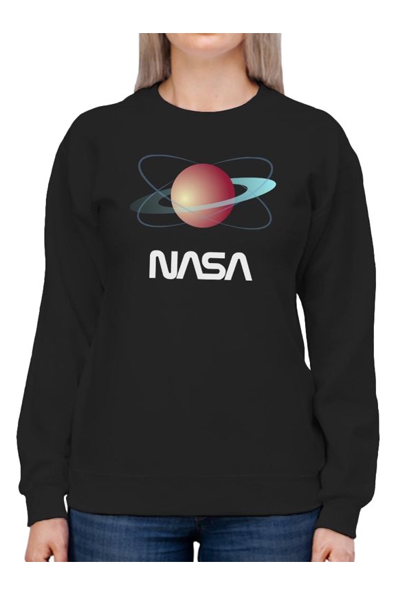 Atom Like Planet Sweatshirt Women -NASA Designs, Female Medium