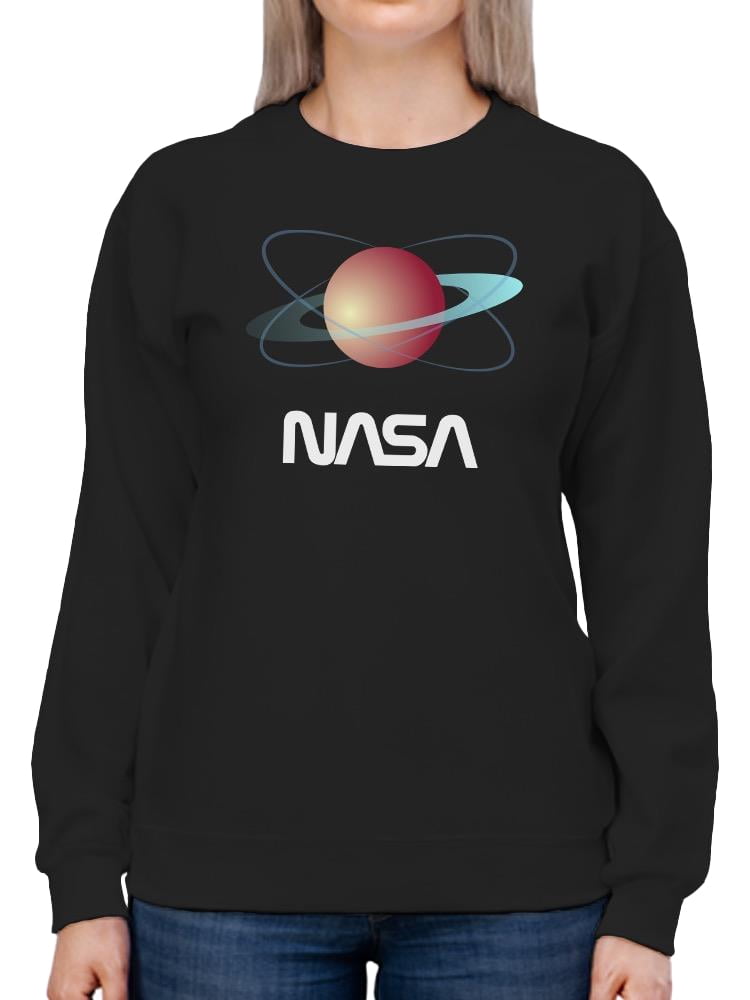 NASA Nasa Atom Like Planet Sweatshirt Women -NASA Designs, Female Small ...