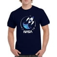 thumbnail image 1 of NASA Nasa Baby Blue Rocket Art T-Shirt Men -NASA Designs, Male Small, 1 of 4
