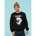 thumbnail image 1 of NASA Nasa Big Moon Sweatshirt Men -NASA Designs, Male 4X-Large, 1 of 4