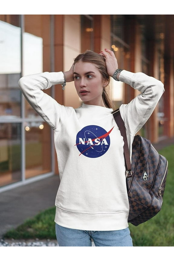 Classic Logo Design Sweatshirt Women -NASA Designs, Female Large