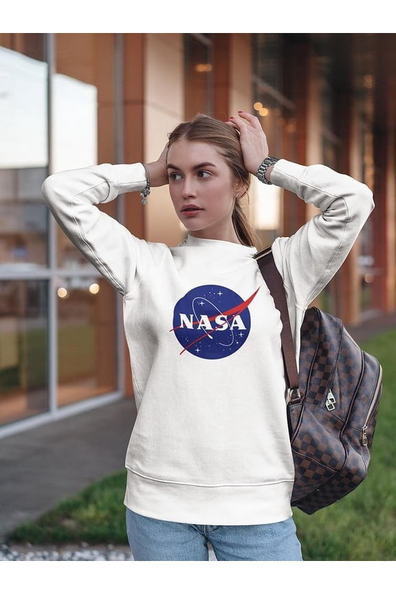 Classic Logo Design Sweatshirt Women -NASA Designs, Female Medium