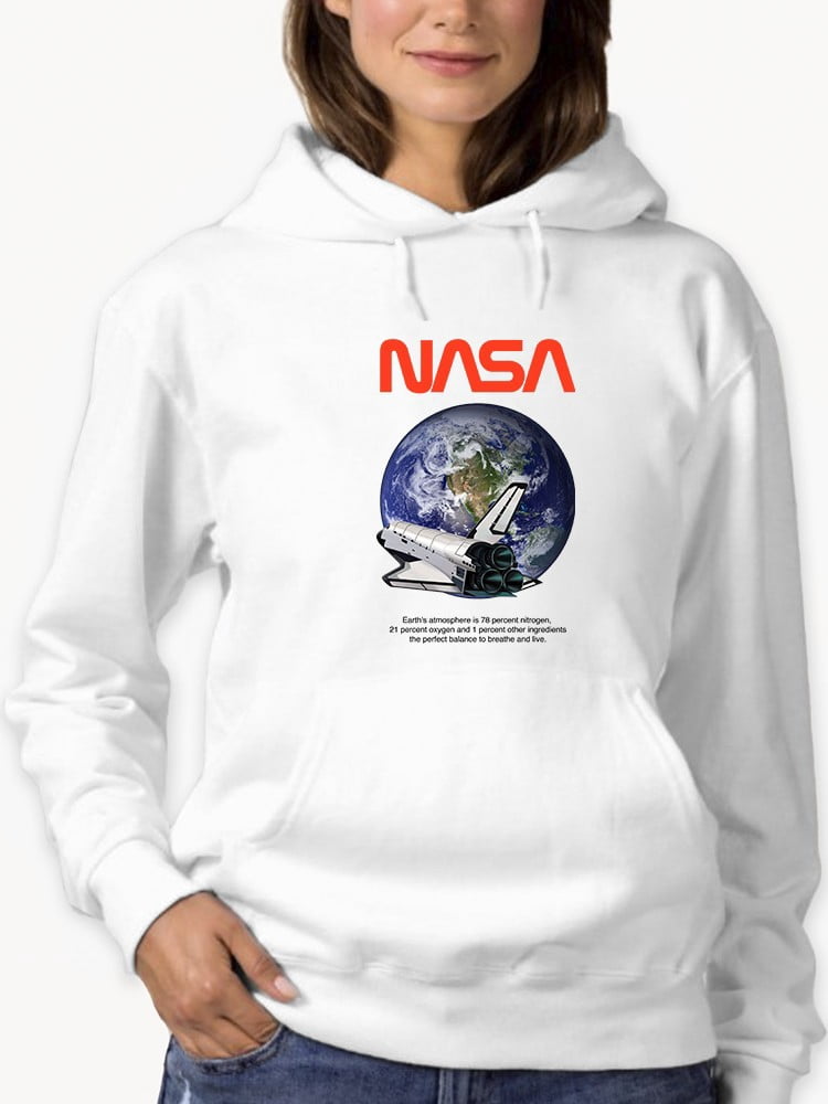 NASA Nasa Earth Atmosphere Hoodie Women -NASA Designs, Female 4X-Large ...