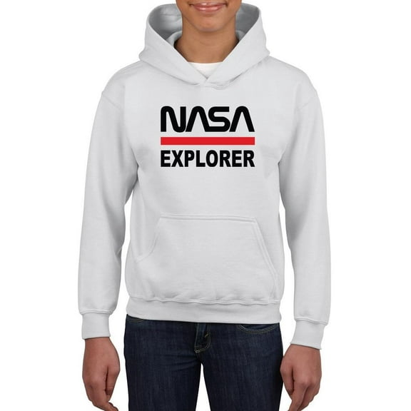 NASA Nasa Explorer Banner Hoodie Juniors -NASA Designs,  Medium