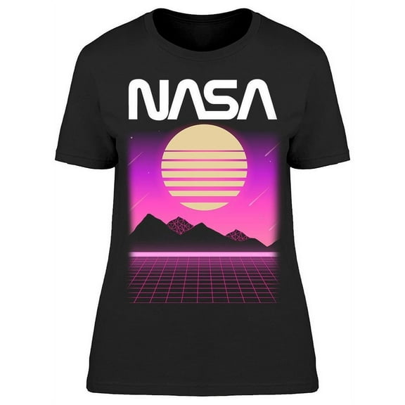NASA Nasa Geometric Sunset Women T-Shirt, Female XX-Large