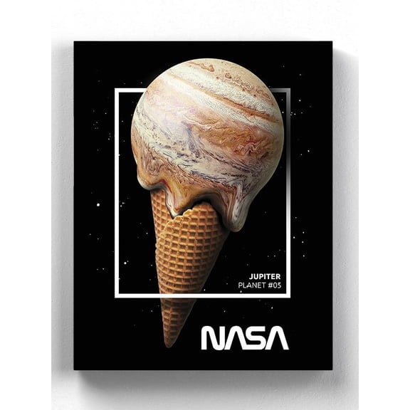 NASA Nasa Jupiter Ice Cream Wrapped Canvas  -NASA Designs,