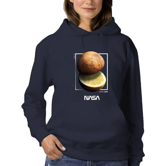 NASA Nasa Lemony Mars Hoodie Women -NASA Designs, Female 4X-Large