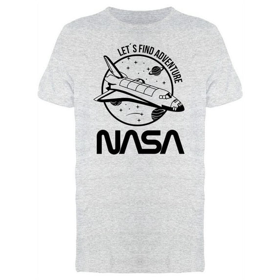 NASA Nasa Lets Find Adventure T-Shirt Men -NASA Designs, Male Medium