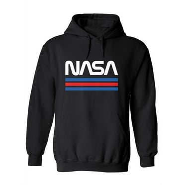 NASA Nasa Logo And Stripes Hoodie Men -NASA Designs, Male 3X-Large