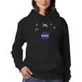 thumbnail image 1 of NASA Nasa Logo Floating Objects Hoodie Women -NASA Designs, Female 5X-Large, 1 of 4