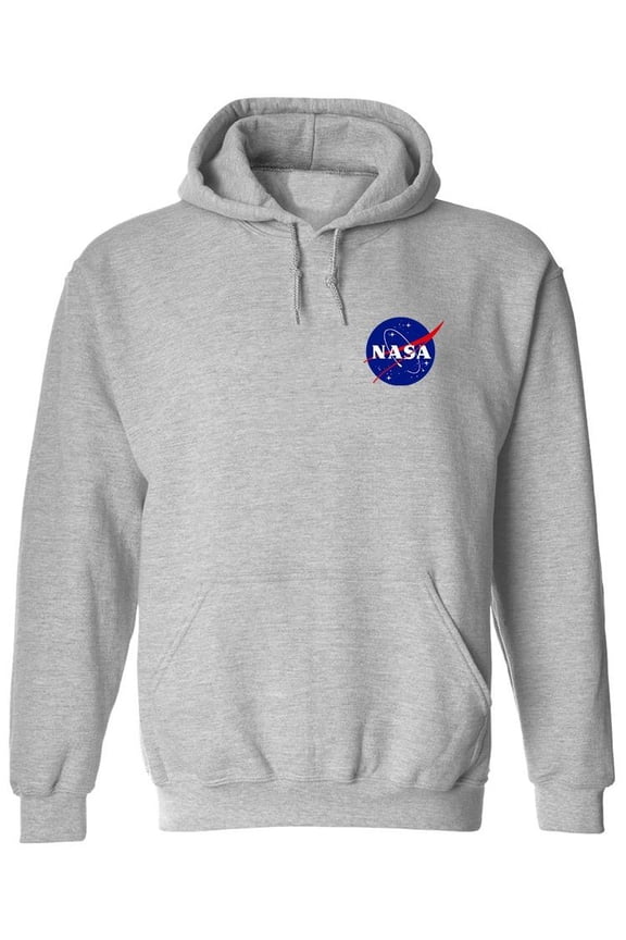 Logo Graphic Hoodie Men -NASA Designs, Male Large