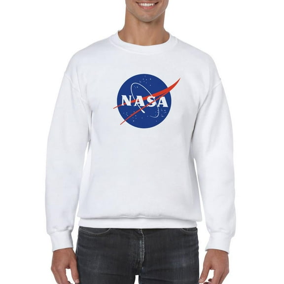NASA Nasa  Minimalist Sweatshirt Men -NASA Designs, Male Large