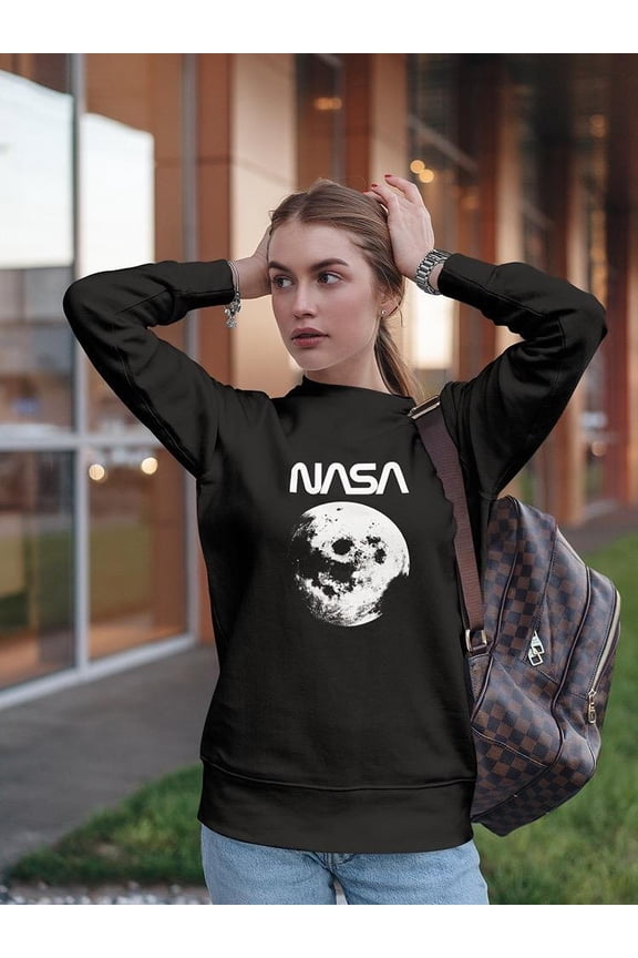 Moon Design Sweatshirt Women -NASA Designs, Female 4X-Large