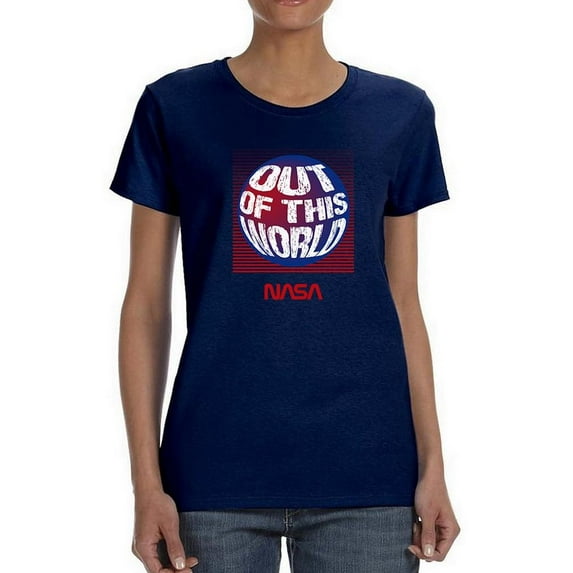 NASA Nasa Out Of This World Shaped T-Shirt Women -NASA Designs, Female XX-Large