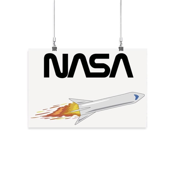 NASA Nasa Rochet Speeding Out Poster - NASA Designs,