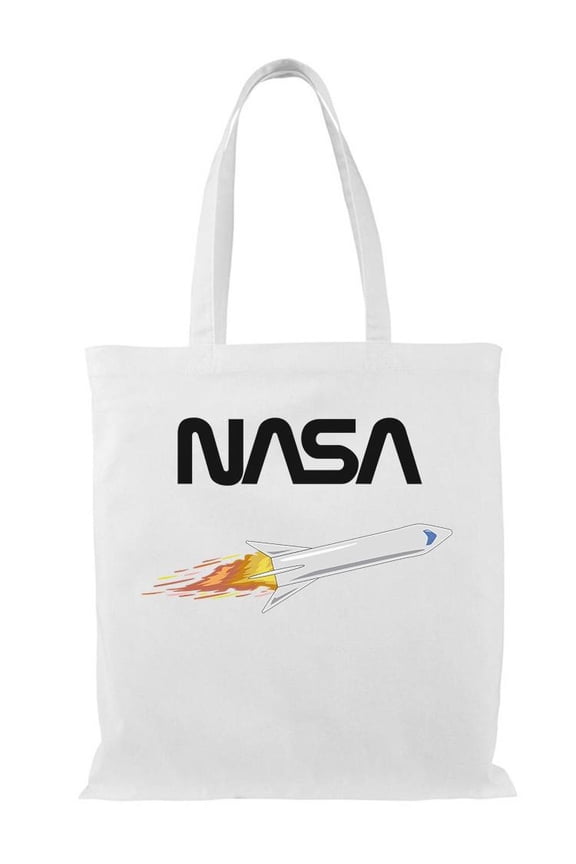 Rochet Speeding Out Tote Bag - NASA Designs, One Size Cotton Canvas Tote Bag